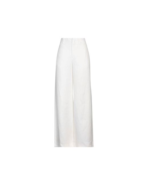 Pantaloni a gamba larga in lino Chloé di Chloé in White