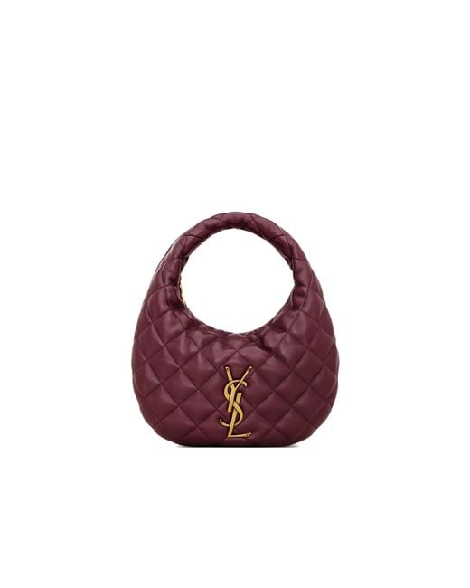 Saint Laurent Purple Icarino Quilted Handbag