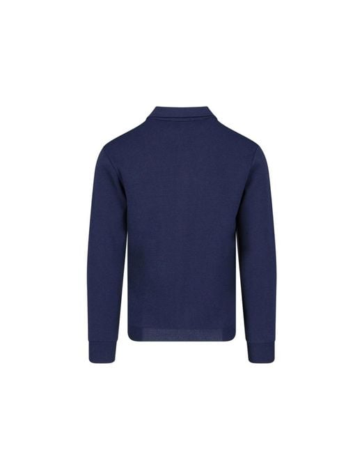Autry Blue Side Stripe Cardigan for men