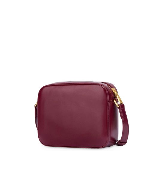 Love Moschino Logo Shoulder Bag in Bordeaux (Purple) | Lyst