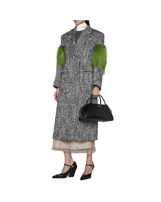 Prada Gray Herringbone Wool Jacket
