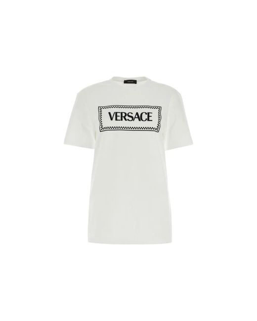 Maglietta con logo di Versace in White