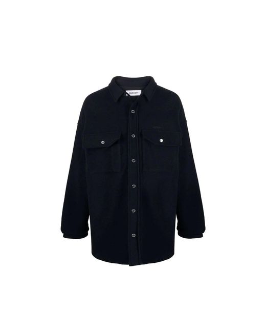 Giacca a camicia in lana di Ambush in Blue da Uomo