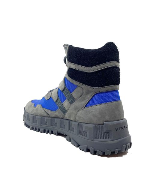 Versace Wildleder-Wanderstiefel in Blue für Herren