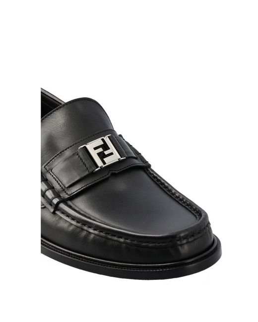 Fendi Ff Lederladung in Black für Herren