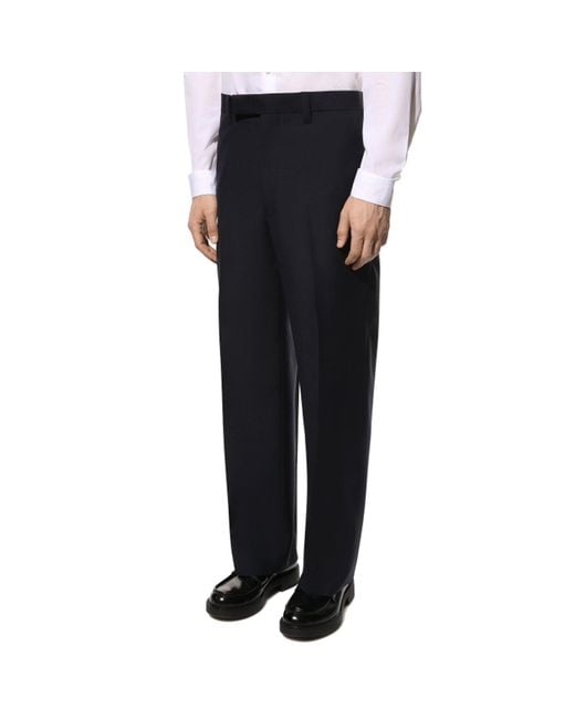 Prada Wool Pants in Black for Men | Lyst