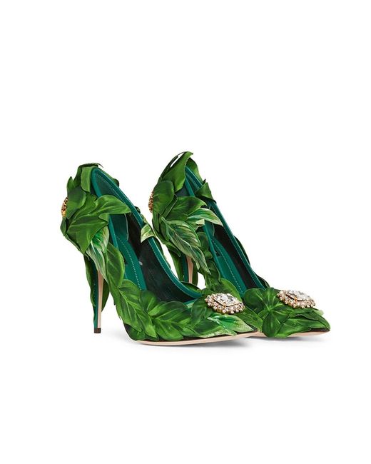 Applicazione di foglie DÉCOLLETÉ di Dolce & Gabbana in Green