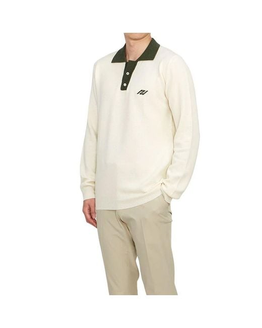 Autry White Cotton Polo Shirt for men