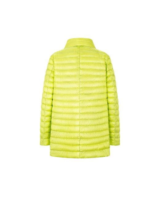 Herno Yellow Ultralight Reversible A-Line Down Coat Polyamide
