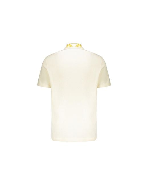 Versace Natural Contrast Collar Polo for men