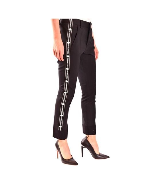 DSquared² Black Classic Wool Trousers