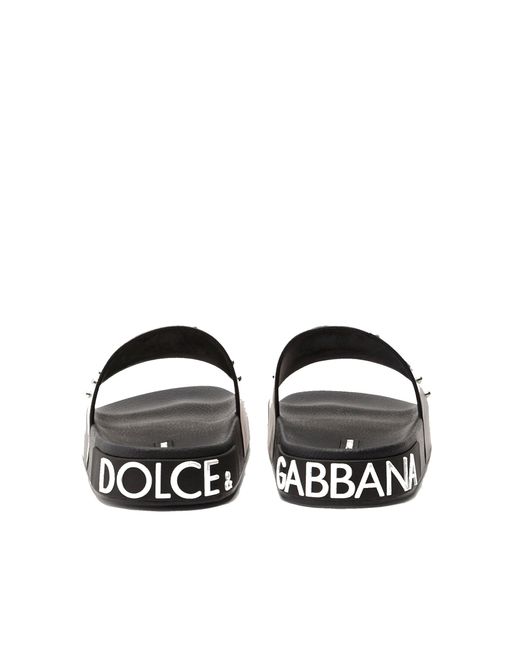 SCARPE BASSE con logo di Dolce & Gabbana in Black