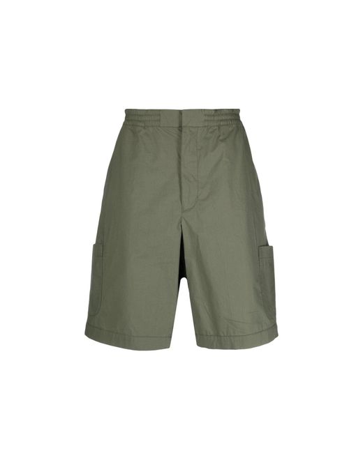Ambush Green Cotton Bermuda for men