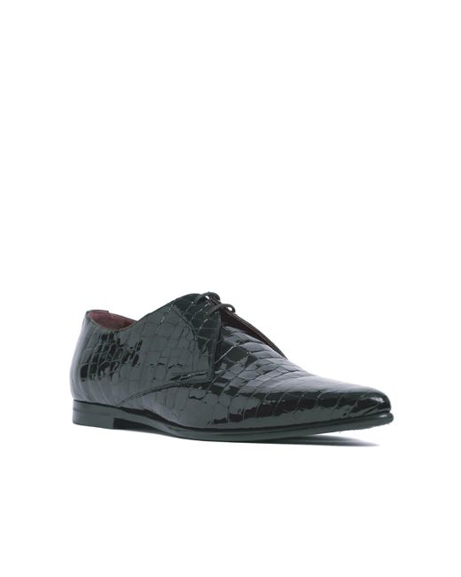 Dolce & Gabbana Achille Croc geprägter Derby in Black für Herren