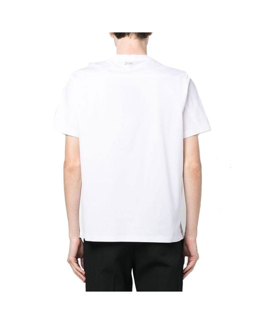 Herno White Cotton Blend T-Shirt for men