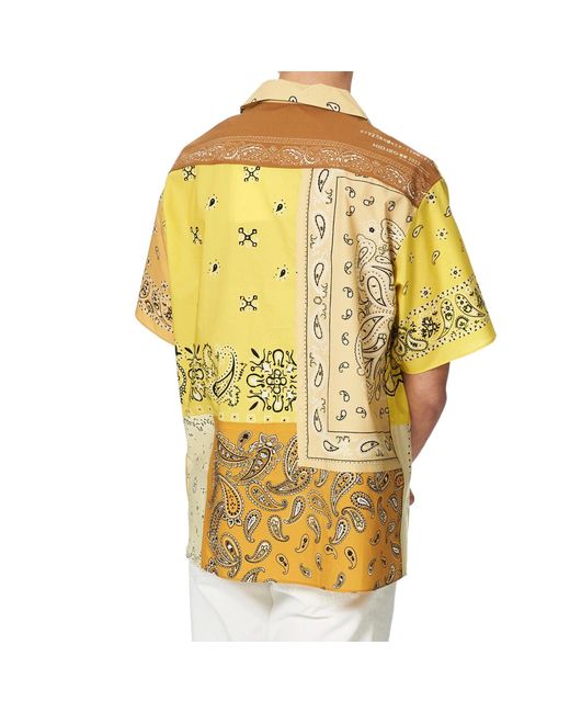 KENZO Patchwork kurzärärmisches Hemd in Yellow für Herren