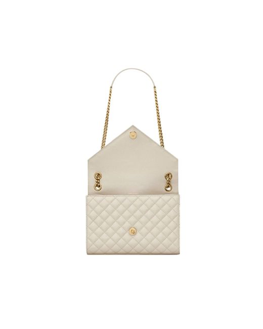 Saint Laurent White Envelope Medium Bag