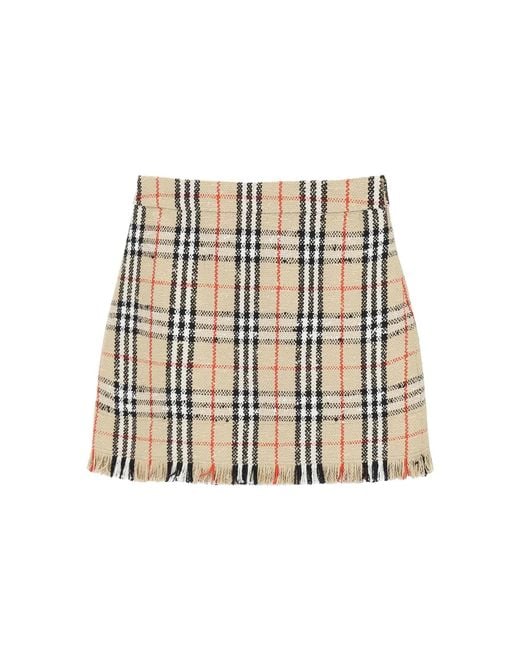 Burberry tartan cheap wool skirt