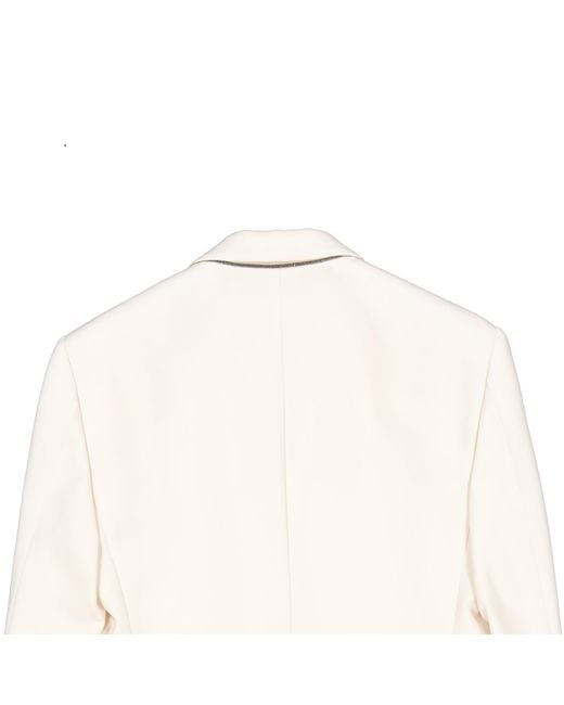 Brunello Cucinelli White Blazer Jacket