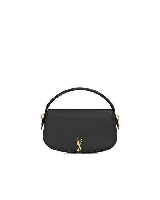 Saint Laurent Black Voltaire Half-Moon Shoulder Bag