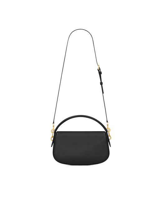 Saint Laurent Black Voltaire Half-Moon Shoulder Bag