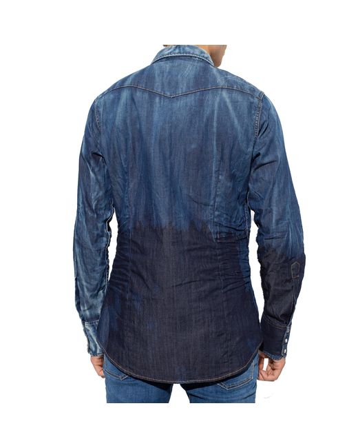 DSquared² Blue Denim Shirts for men