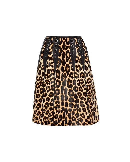 Bottega Veneta Leather Leopard Print Calf Hair Pumps in Animal Print
