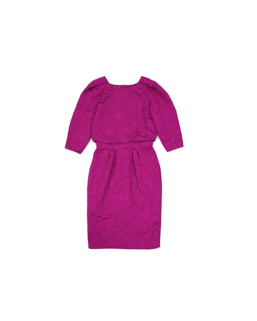 Alberta Ferretti Purple Knee Length Dress