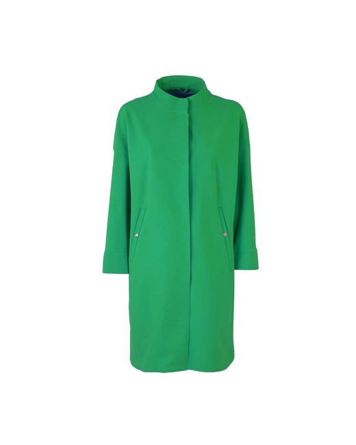Herno Green Concealed-Fastening Coat