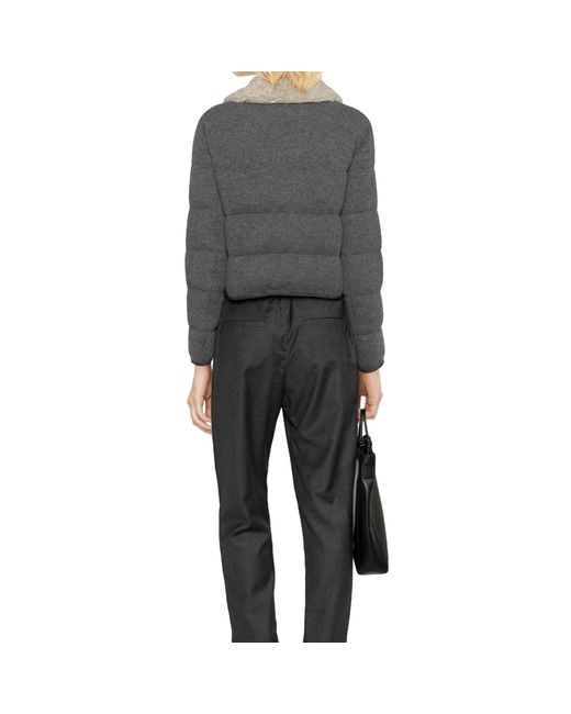Giacca in cashmere con shearling di Brunello Cucinelli in Gray