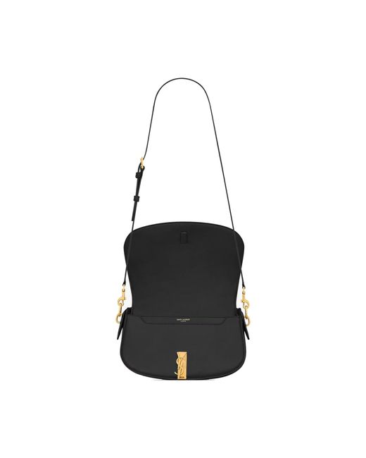 Saint Laurent Black Voltaire Half-Moon Shoulder Bag