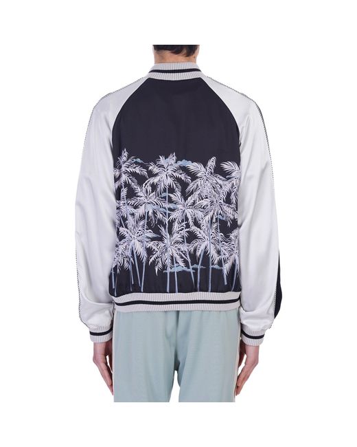 Palm Angels Casual Printed Bomber in Blue für Herren