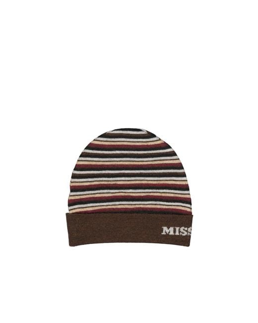 Missoni Brown Wool Hat for men
