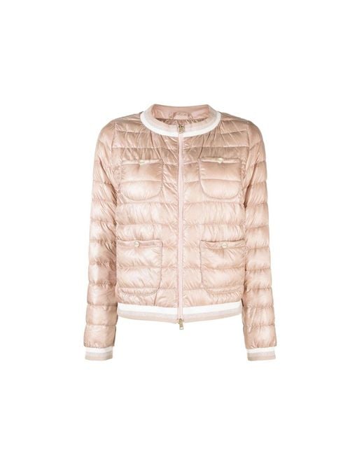 Herno Pink Stripe Trim Padded Jacket