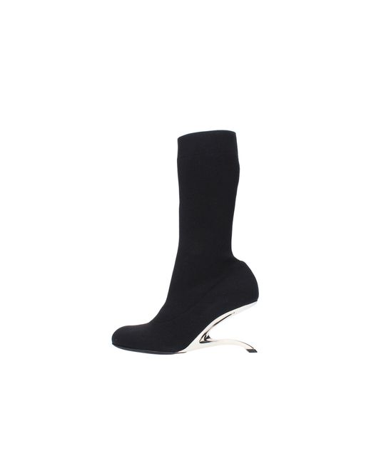 McQueen Black Stretch-Stiefel