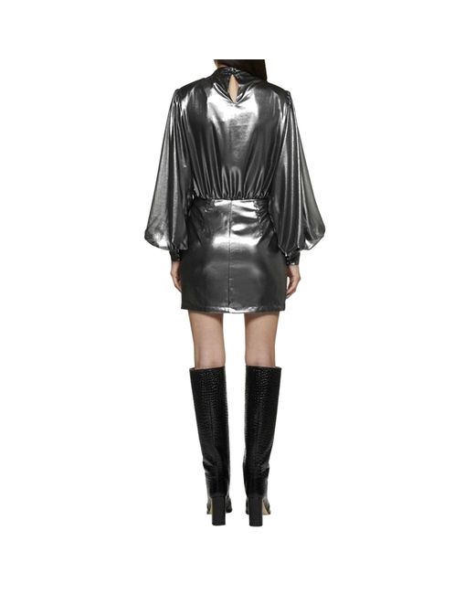 Blanca Vita Black Abelia Laminated Mini Dress