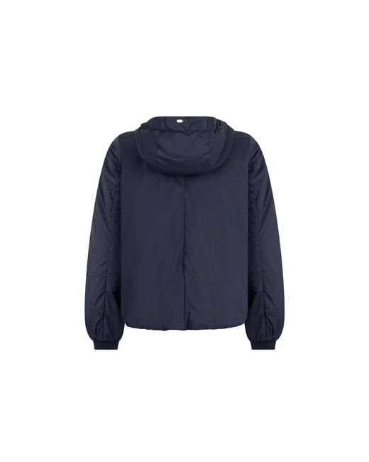 Herno Blue Hooded Padded Jacket
