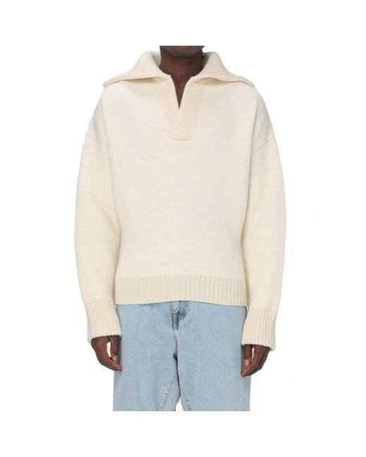 Bottega Veneta White Wool Sweater for men
