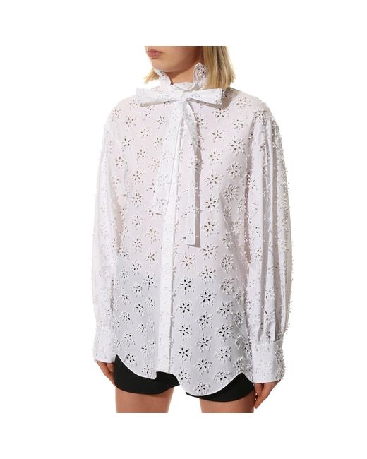Valentino Gray Cotton Shirt Polyester