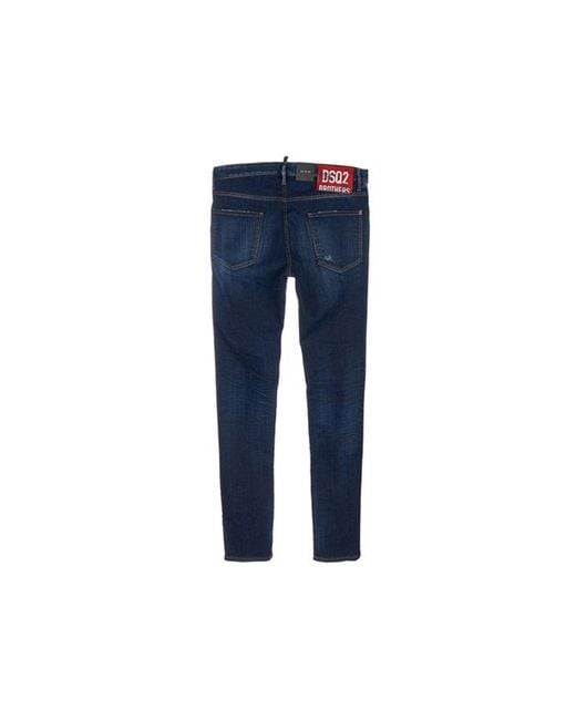 DSquared² Blue Slim-Fit Cotton Denim Jeans
