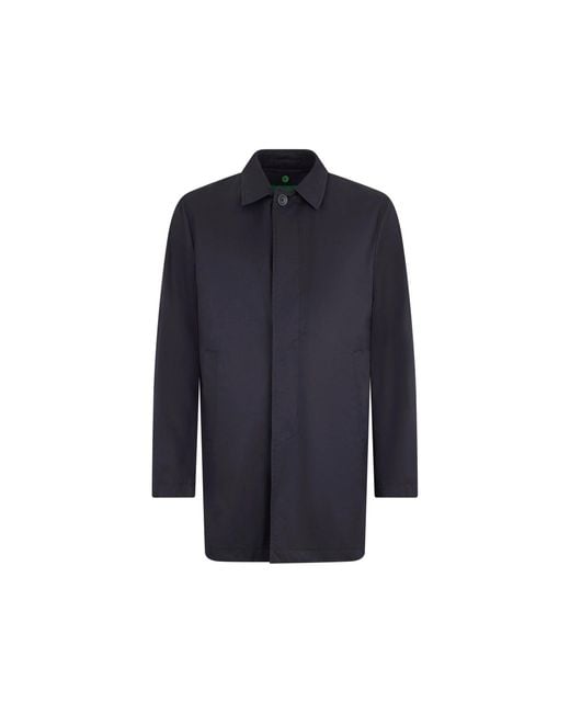 Herno Blue Single-Breasted Coat for men