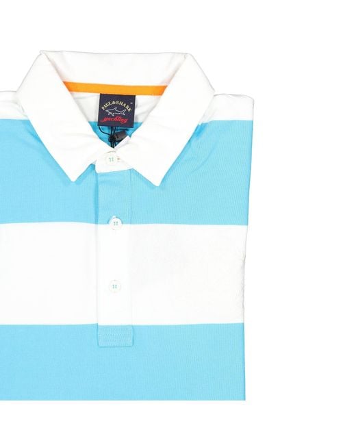 Paul & Shark Blue Cotton Polo for men