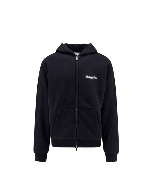 Dior Blue Logo Hooded Sweatshirt for men