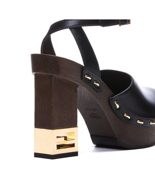 Fendi Black Mules & Clogs