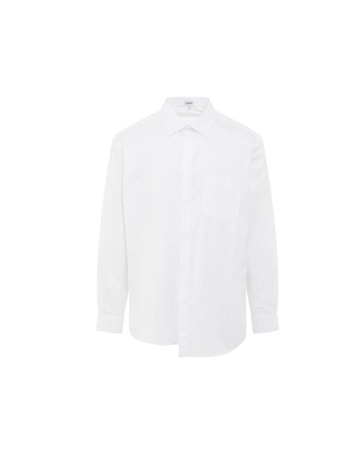 Camicia asimmetrica di Loewe in White da Uomo