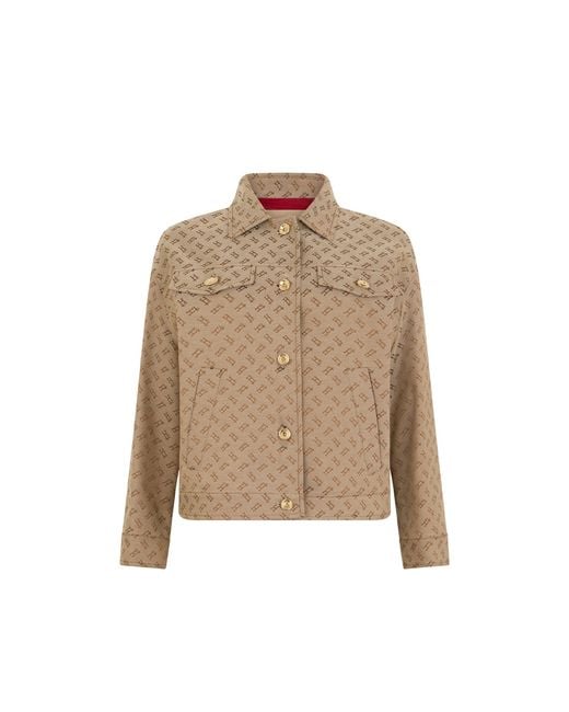Herno Natural All-Over Logo Jacket