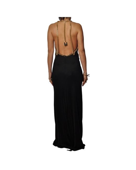 Elisabetta Franchi Black Langes Kleid