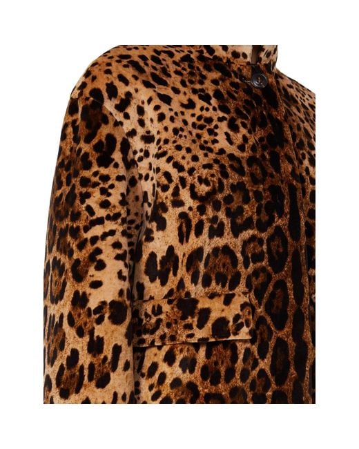 Max Mara Brown Studio Edro Leopard Jacket