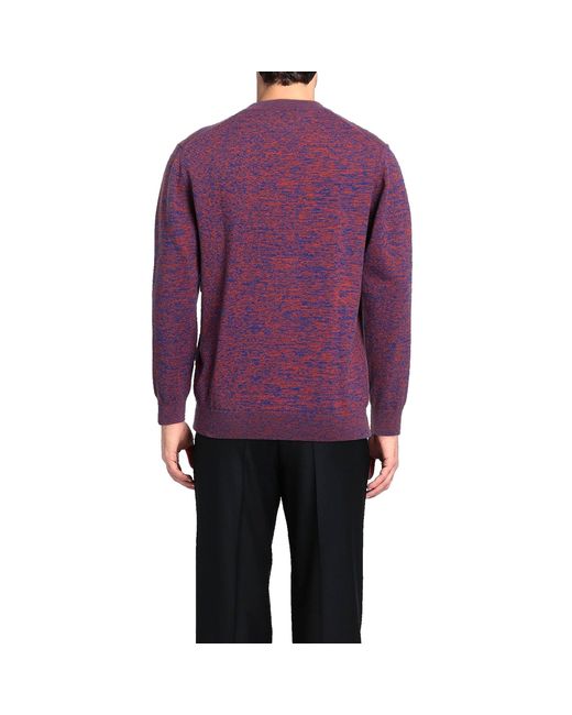 Maglione con logo in cotone di KENZO in Purple da Uomo