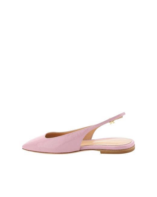 Gianvito Rossi Pink Leather Flat Sandals